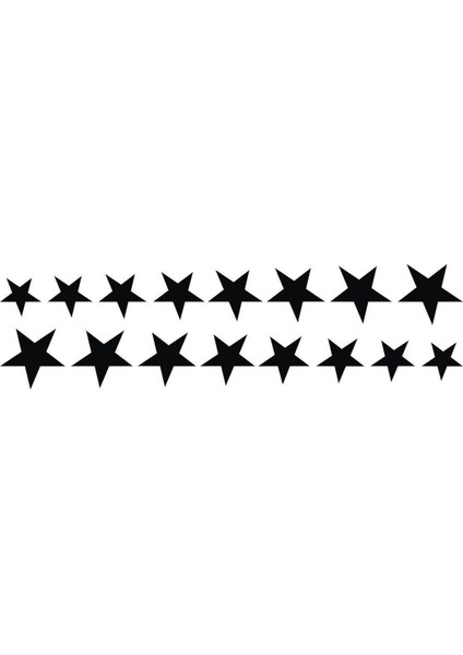 Yıldız Sticker, Yıldız Sticker 50 cm 2 Adet Siyah