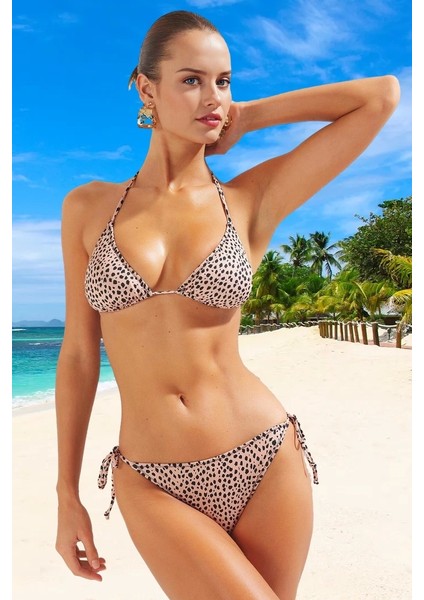 Modern Desenli Bikini Takımı Şık Detaylı Premium Kalite Esnek Kumaş Uv Korumalı Yüksek Konfor