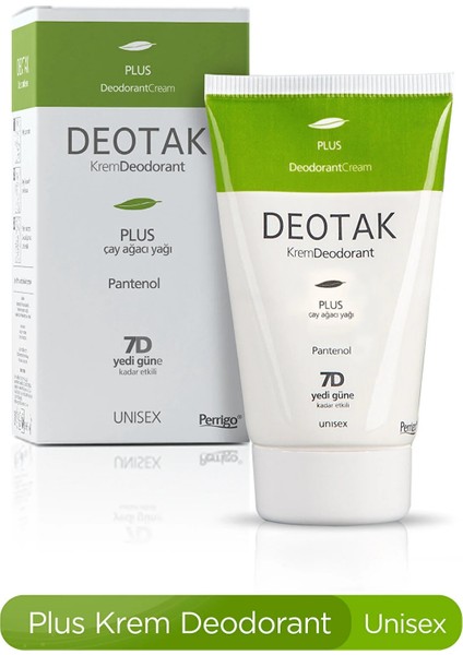 Krem Deodorant Unisex 35 ml Plus (Çay Ağaçı Yağı) (2 Li Set)