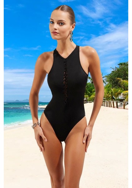 Modern Halter Mayo Uv Korumalı Şık Detaylı Plaj Mayosu Su Sporları Için Swimsuit modelleri