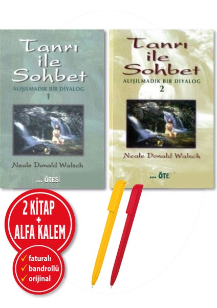 Alfa Kalem+ Neale Donald Walsch 2 Kitap (Tanrı ile Sohbet 1+Tanrı ile Sohbet 2) Din Yeni Ötesi