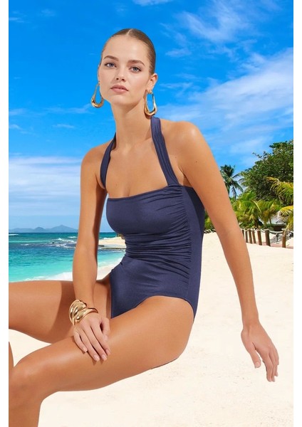 Modern Drape Mayo Yaz Koleksiyonu Plaj ve Havuz Için Yüzme Mayosu Swimsuit