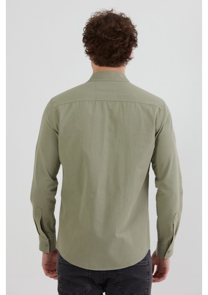Basic Çıtçıtlı Gabardin Gömlek