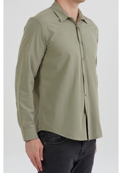 Basic Çıtçıtlı Gabardin Gömlek
