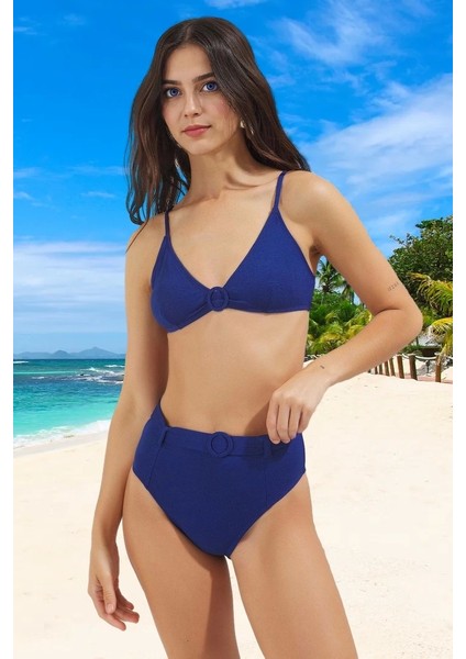 Modern Üçgen Bikini Takımı Plaj ve Havuz Için Klora Dayanıklı Yüksek Konfor Uv Korumalı