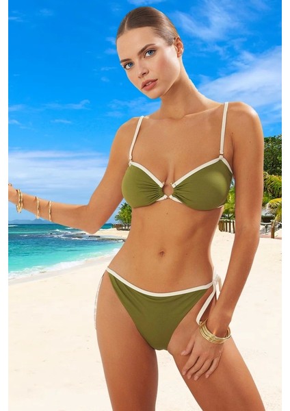 Modern Straplez Bikini Takımı Özel Tasarım Su Sporları Için Klora Dayanıklı Hızlı Kuruyan