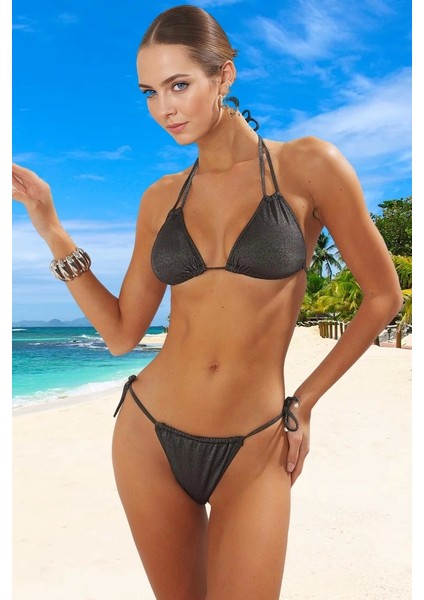 Modern Üçgen Bikini Takımı Özel Tasarım Ergonomik Kesim Plaj ve Havuz Için Premium Kalite modelleri