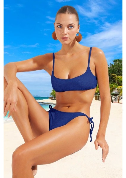 Modern Simli Bikini Takımı Ergonomik Kesim Hızlı Kuruyan Yüksek Konfor Özel Tasarım