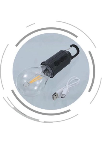 Taşınabilir Askılı Ampul Kamp Lambası Askılı Type-C Şarjlı Bahçe Lambası fırsatları