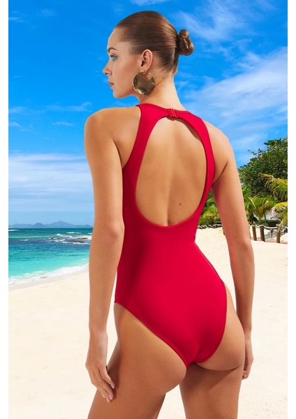 Modern Halter Mayo Uv Korumalı Şık Detaylı Plaj Mayosu Su Sporları Için Swimsuit fiyatları
