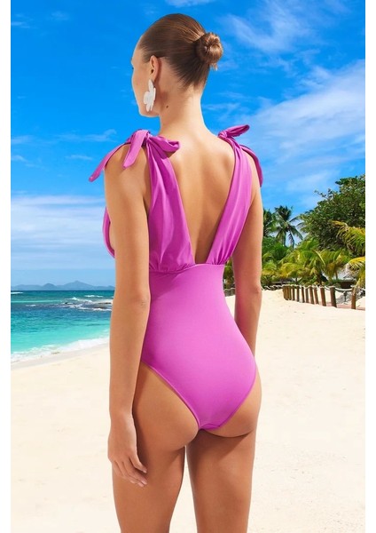 Modern Derin V Yaka Mayo Premium Kalite Esnek Kumaş Şık Detaylı Özel Tasarım Swimsuit fiyatları
