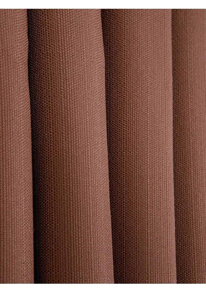 Karesi Yiğit Perde Tarçın Rengi 1/3 Sık Pileli Keten Fon Perde (Ürün Braçol Hediyelidir) modelleri