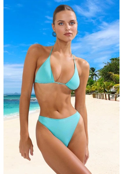 Modern Üçgen Bikini Takımı Şık Detaylı Esnek Kumaş Uv Korumalı Klora Dayanıklı Yüksek Konfor modelleri