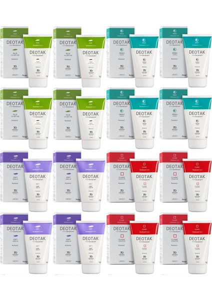Krem Deodorant Unisex 35 ml (Normal Cilt/mentol/hassas/çay Ağacı Yağı) Karma (16 Lı Set)