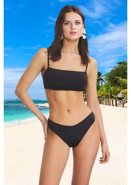 Modern Straplez Bikini Takımı Su Sporları Için Yaz Koleksiyonu Şık Detaylı Klora Dayanıklı modelleri