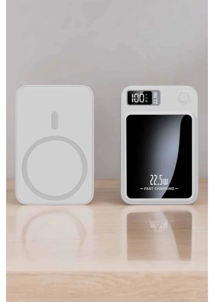 Ios Uyumlu 22.5W Hızlı Şarj Magsafe Powerbank Dijital Göstergeli 10.000 Mah indirimleri