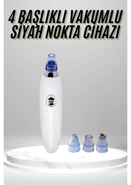 4 Başlıklı Pilli Vakumlu Siyah Nokta Temizleyici Akne ve