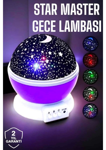 Çocuklara Özel Star Master Yıldızlı Gece Lambası