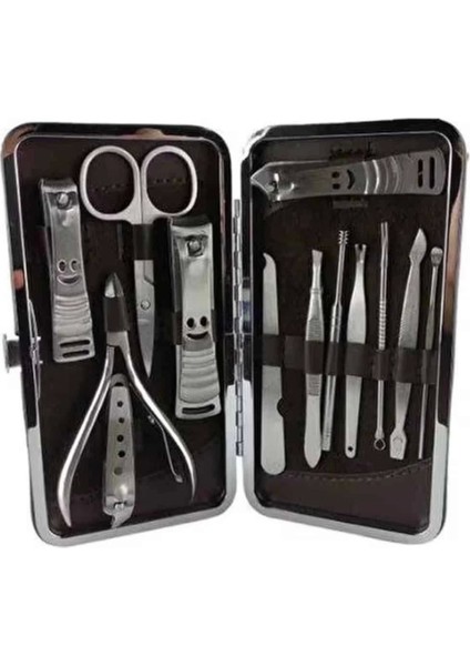 12 Parça Manikür Pedikür Seti Özel Deri Çanta El Ayak Bakımı modelleri