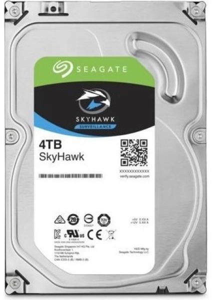 Seagate 3.5 4tb Skyhawk ST4000VX016 5900 Rpm 256MB Sata-3 Güvenlik Diski