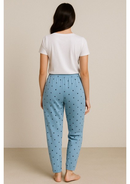 Genç Mini Puantiyeli Milan Kumaş Dar Paça Esnek Bel Gawzera Altlık Pantolon fiyatları