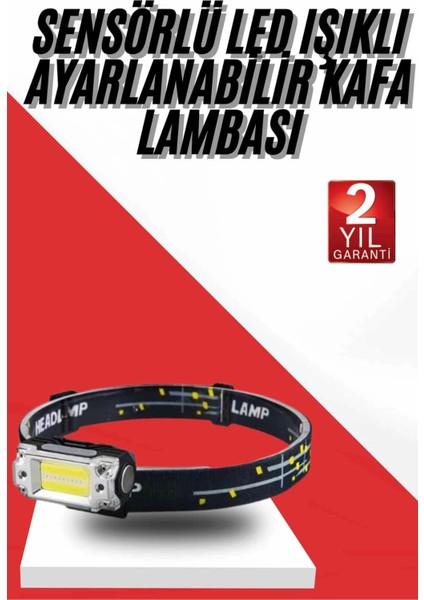 Sensörlü Kamp Lambası Ayarlanabilir Kafa Lambası Kafa Bantlı