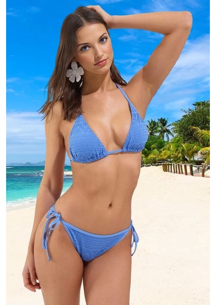Modern Üçgen Bikini Takımı Yaz Koleksiyonu Yüksek Konfor Özel Tasarım Ergonomik Kesim