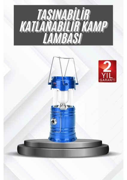Kamp Lambası Güneş Enerjili LED Lamba Işıldak Şarjlı Powerbank Özellikli