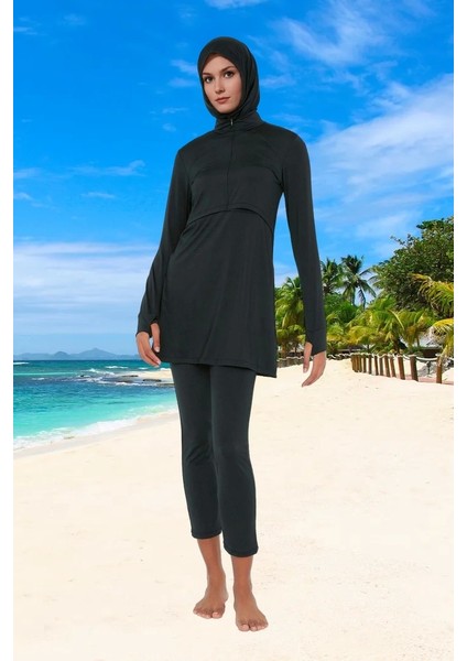 Modern Tesettür Plaj Giyim Yüksek Konfor Şık Detaylı ve Havuz Için Ergonomik Kesim fiyatları