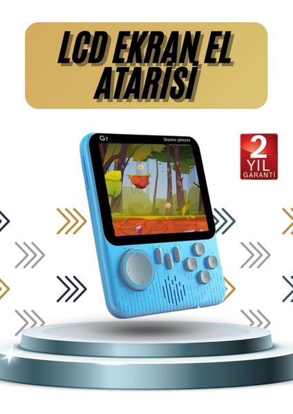3.5 Inç Mini Atari Taşınabilir Oyun Konsolu 666 Adet Retro Oyun