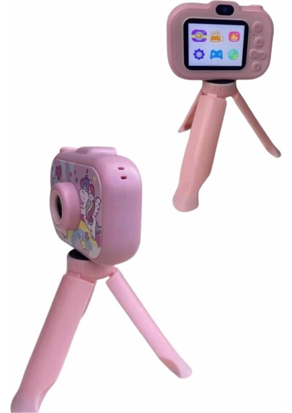 Çocuk Için Eğitici Video Kamera Ayaklı Mini Fotoğraf Makinesi