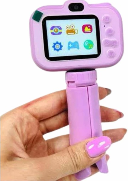 Çocuk Için Eğitici Video Kamera Ayaklı Mini Fotoğraf Makinesi