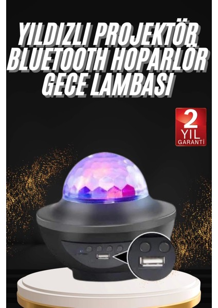 Dönen Işıklı Disko Topu Projektör Müzik Çalarlı Disco Speaker