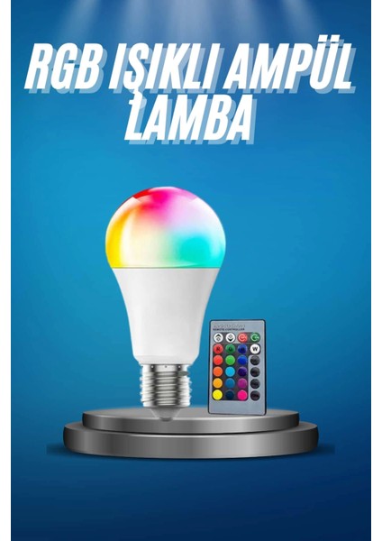 Ayarlanabilir Parlaklık Rgb LED Ampul Beyaz Lamba ve Renkli Ampul