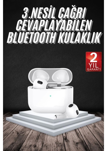 Bluetooth Kulaklık 3. Nesil Ios Android Uyumlu Yeni Nesil Wireless Charge