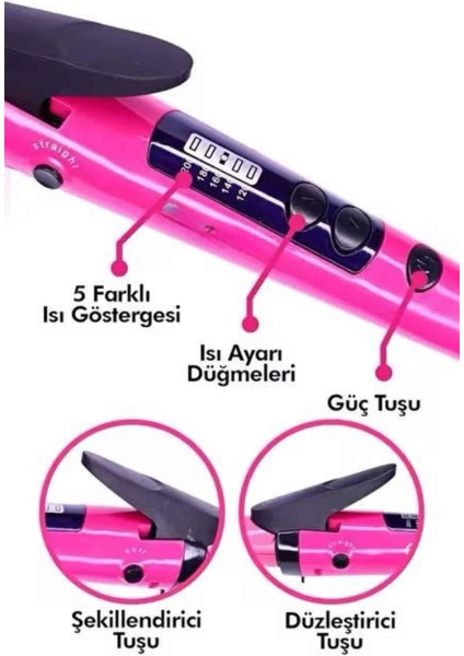 Saç Düzleştirici Şekillendirici Saç Maşası Ikili Şekillendirici Isı Ayarlı fiyatları