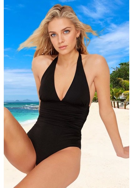 Modern V Yaka Mayo Ergonomik Kesim Şık Detaylı Swimsuit Yüksek Konfor Klora Dayanıklı