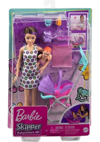 Nessiworld GXT34 Mor Saçlı Skipper Bebek Bakıcısı ve Oyun Seti