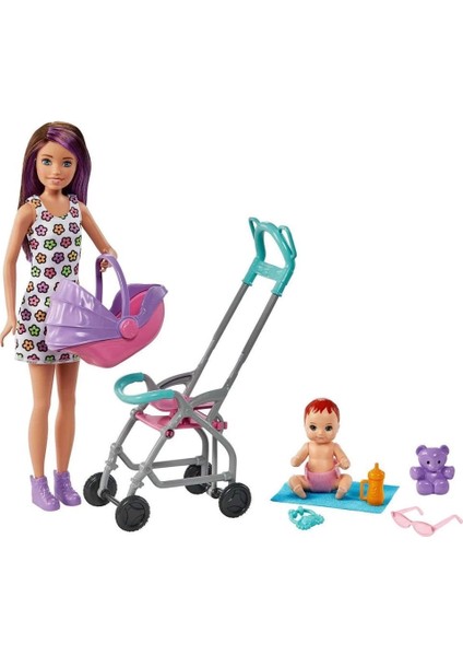 Nessiworld GXT34 Mor Saçlı Skipper Bebek Bakıcısı ve Oyun Seti