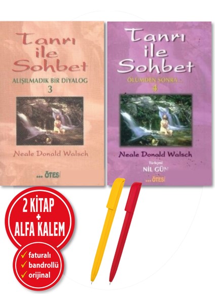 Alfa Kalem+ Neale Donald Walsch 2 Kitap (Tanrı ile Sohbet 3+Tanrı ile Sohbet 4) Psikoloji Yeni