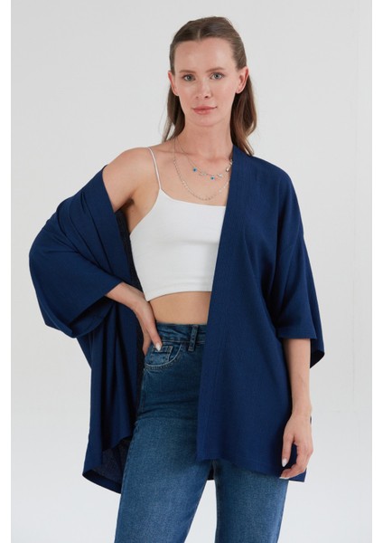 Basic Bürümcük Kumaş Şal Yaka Kimono modelleri