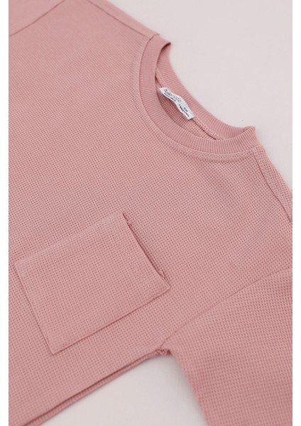 Waffle Kumaş Cepli Şortlu Unisex Çocuk Takım
