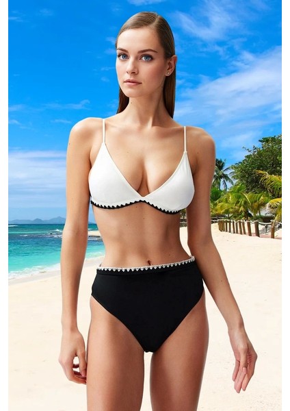 Modern Üçgen Bikini Takımı Hızlı Kuruyan Klora Dayanıklı Premium Kalite Yüksek Konfor
