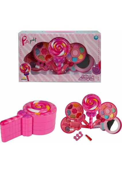 Lolipop Şekilli 4 Katlı Makyaj Güzellik Seti