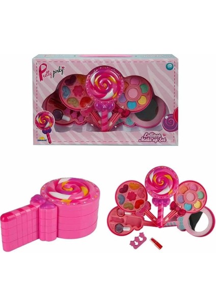 Lolipop Şekilli 4 Katlı Makyaj Güzellik Seti