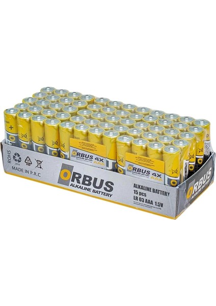 Orbus Aaa Alkalin Ince Kalem Pil 60LI Paket ORB-LR03