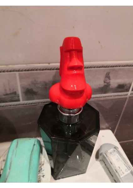 Sıvı Sabun Başlığı - Moai (Paskalya Adası) (Plastik Aparattır!!!)