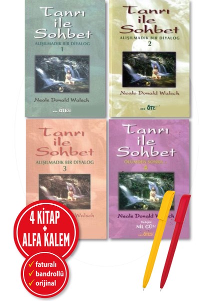 Alfa Kalem+ Neale Donald Walsch 4 Kitap (Tanrı ile Sohbet 1,2,3,4) Din Yeni Ötesi Yayıncılık