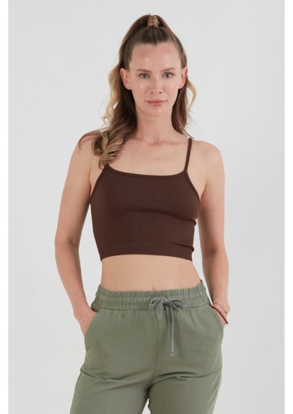 Fitilli Ip Askılı Crop Büstiyer