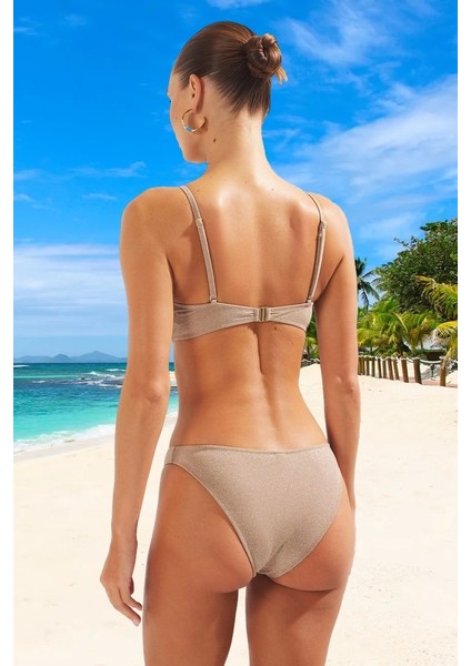 Modern Straplez Bikini Takımı Şık Detaylı Hızlı Kuruyan Esnek Kumaş Yüksek Konfor fiyatları
